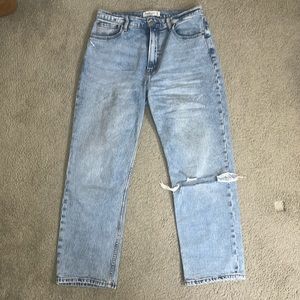Abercrombie Ankle Straight High-Rise Jeans